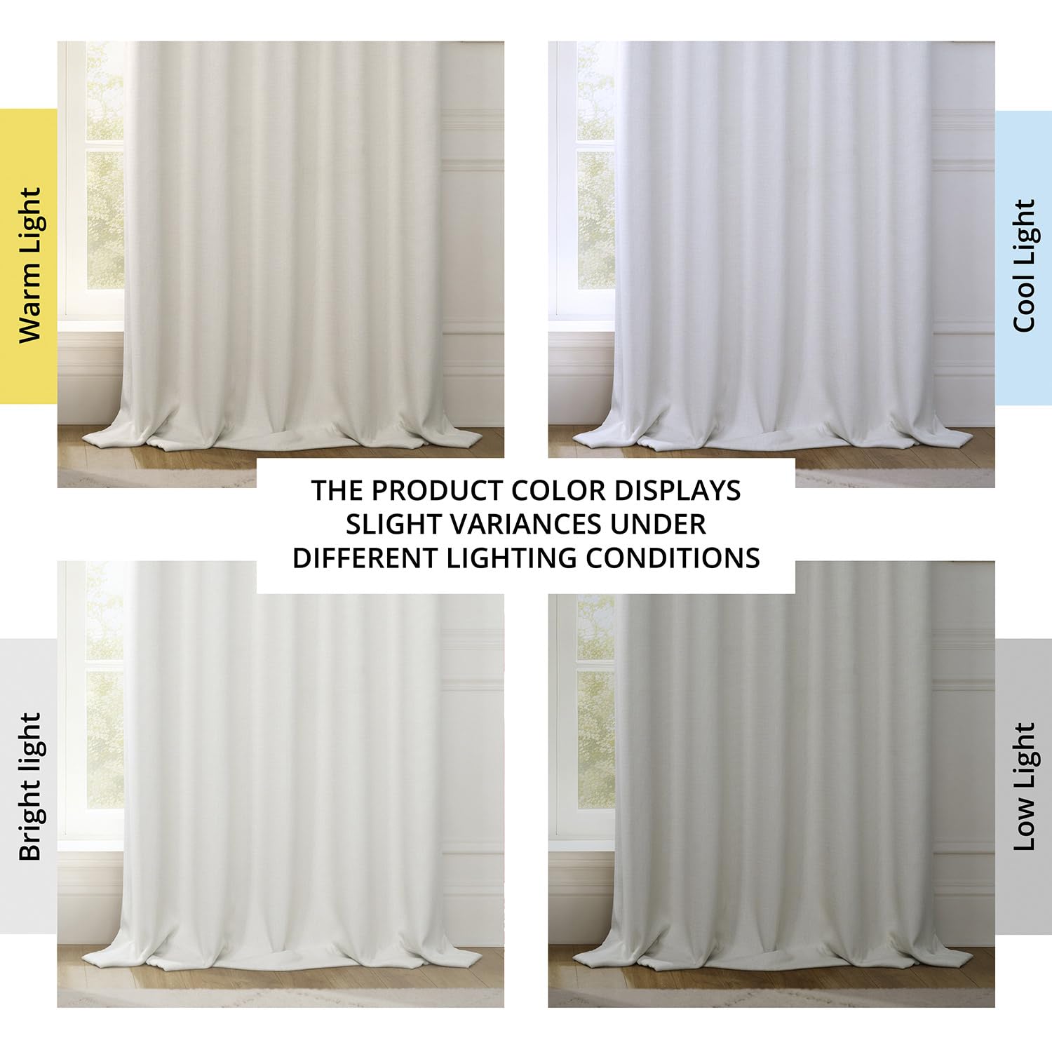 HPD Half Price Drapes - Faux Linen Curtains for Living Room (1 Panel) - 50W X 96L - Textured Room Darkening Curtains for Bedroom 96 Inches Long - Drapes for Home Decor, Birch