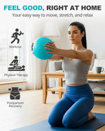Trideer Exercise Ball for Yoga, Pilates & Fitness – Stability Ball Equipment for Home Gym & Office Chair, Core & Balance Training Accessories, Physical Therapy Equipment, Quick Pump Included, 5 Sizes