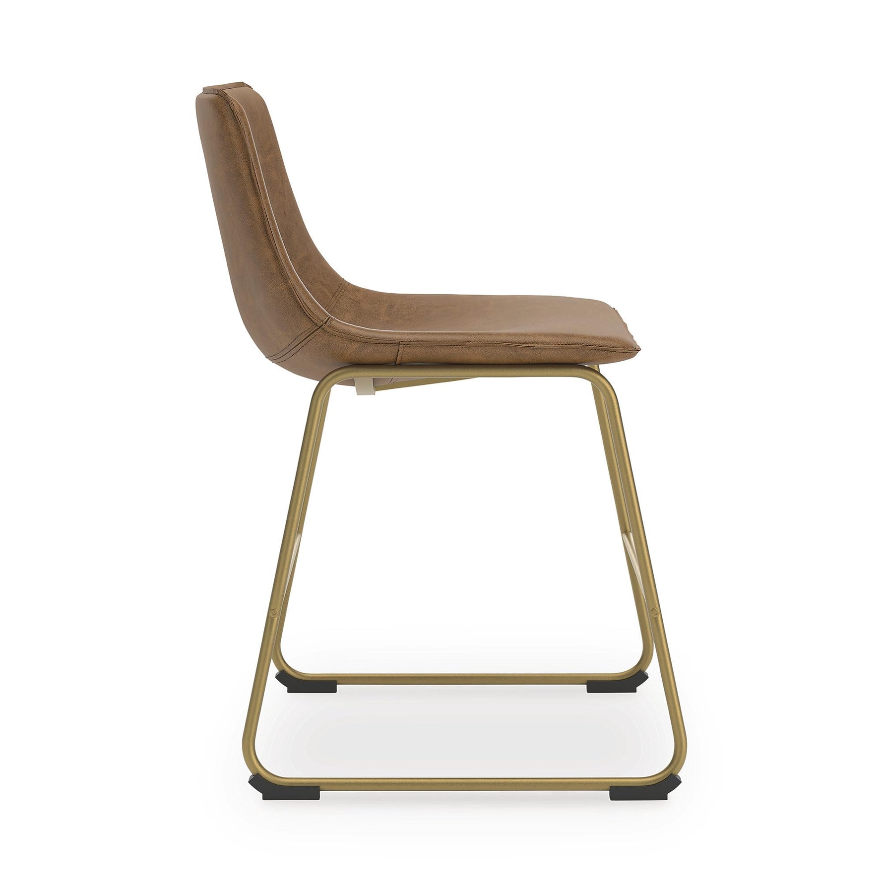 Signature Design by Ashley Mid Century Centiar 18.75" Dining Bucket Chair, 2 Count, Black and Brown