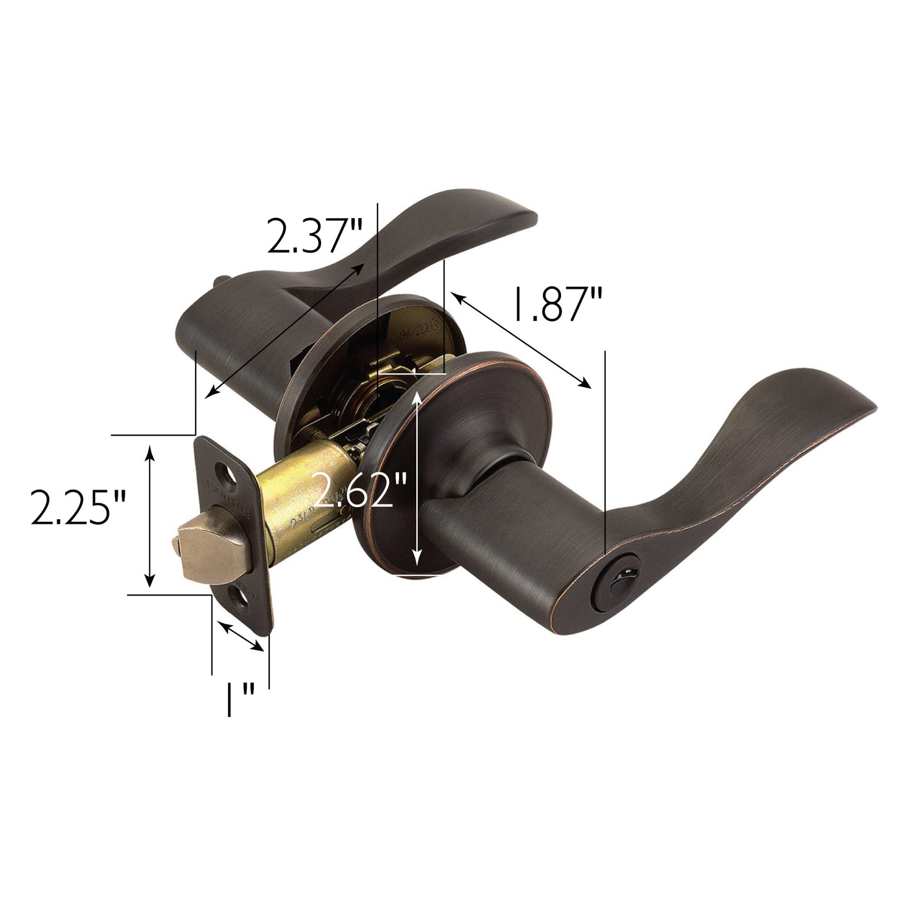 Design House 700534 Springdale Privacy Bed and Bath Door Lever Oil Rubbed Bronze
