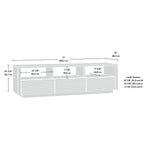 Sauder Harvey Park Modern TV Stand Media Console Credenza with Drawers and Storage Shelves, in Raven Oak