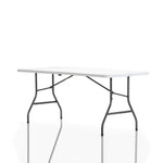 COSCO 6 ft. Fold-in-Half Banquet Table w/Handle, Black