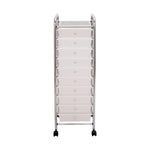 Seville Classics Rolling Utility Organizer Storage Cart , for Home Office, School, Classroom, Scrapbook, Hobby, Craft, 15 Drawer, Black