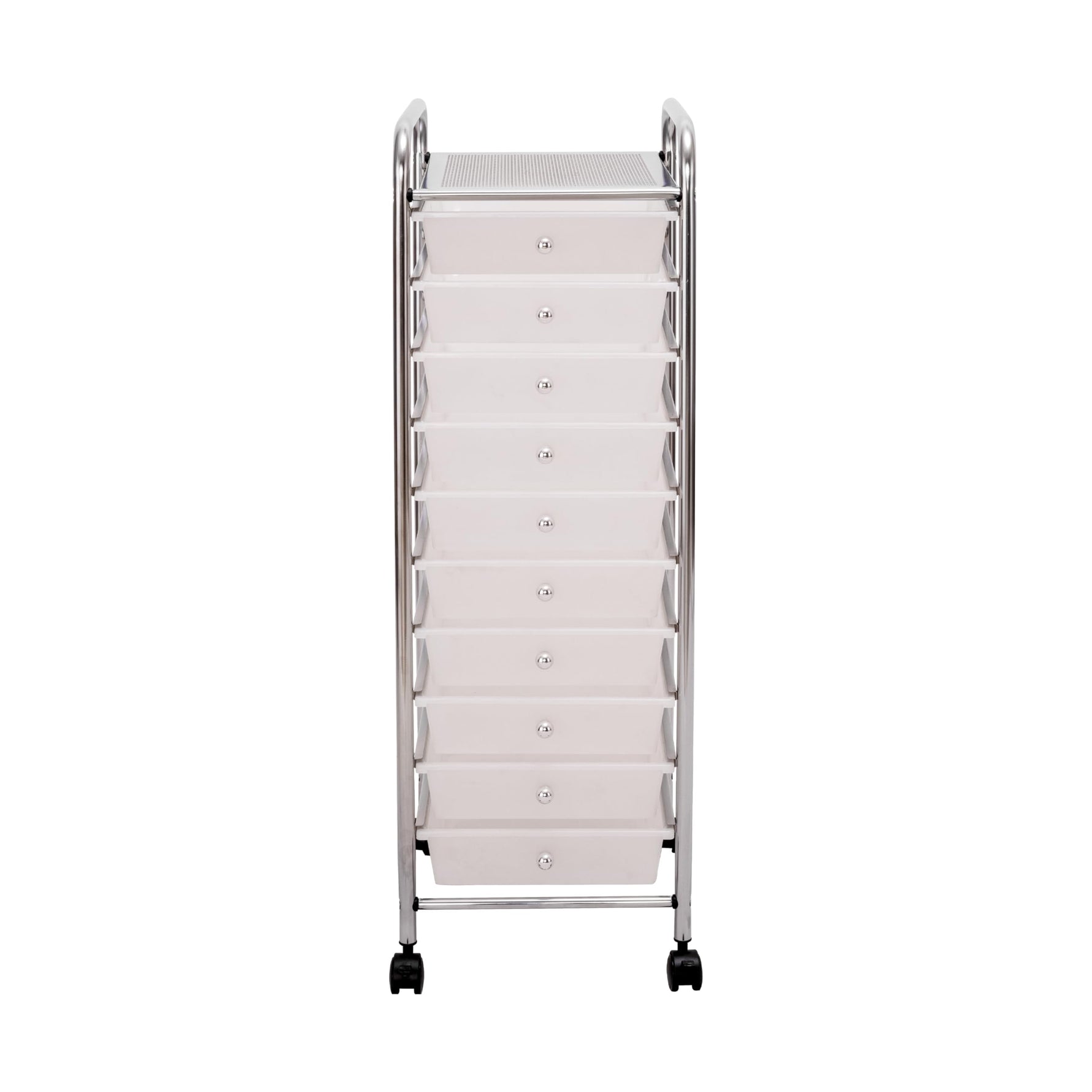 Seville Classics Rolling Utility Organizer Storage Cart , for Home Office, School, Classroom, Scrapbook, Hobby, Craft, 15 Drawer, Black