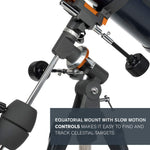 Celestron – AstroMaster 130EQ–MD Newtonian Reflector Telescope for Beginners – Aluminized Mirror – Motor Drive to Track Stars – Adjustable Tripod – Includes Eyepieces Plus Astronomy Software Package