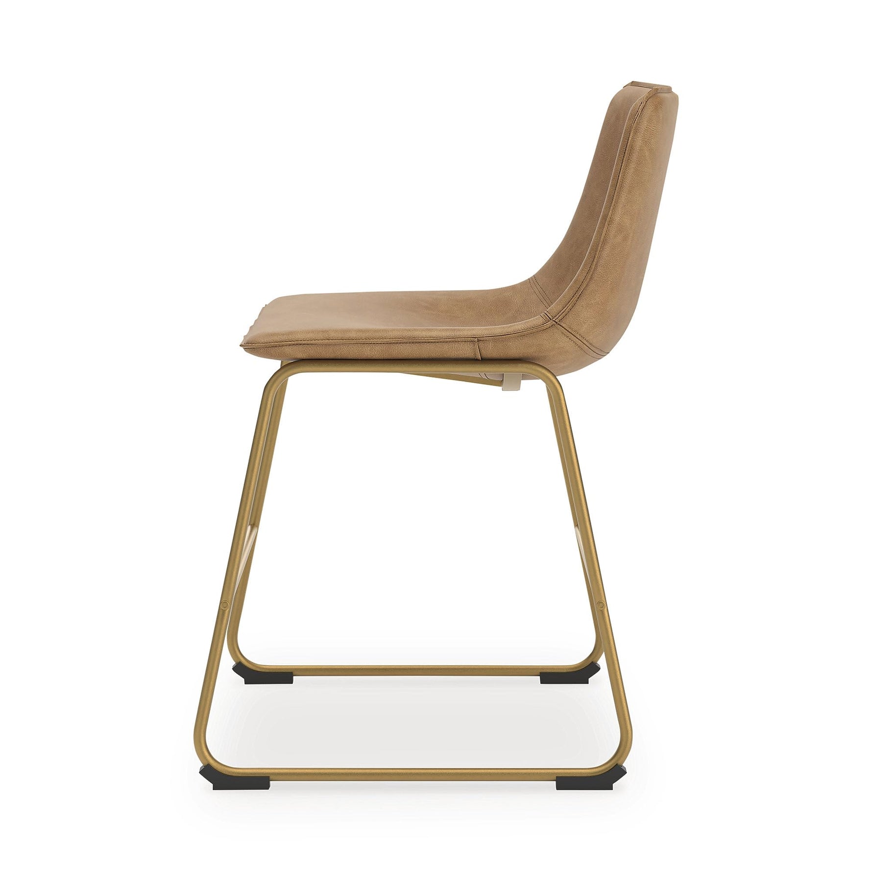 Signature Design by Ashley Mid Century Centiar 18.75" Dining Bucket Chair, 2 Count, Black and Brown