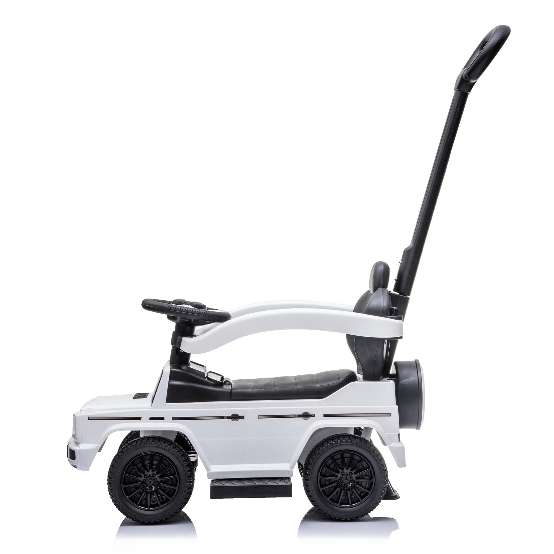 Best Ride On Cars Kids Outdoor Stroller Mercedes G-Wagon for Toddlers 1 to 3 Years Old with Music, Horn Sounds, and Handle, White