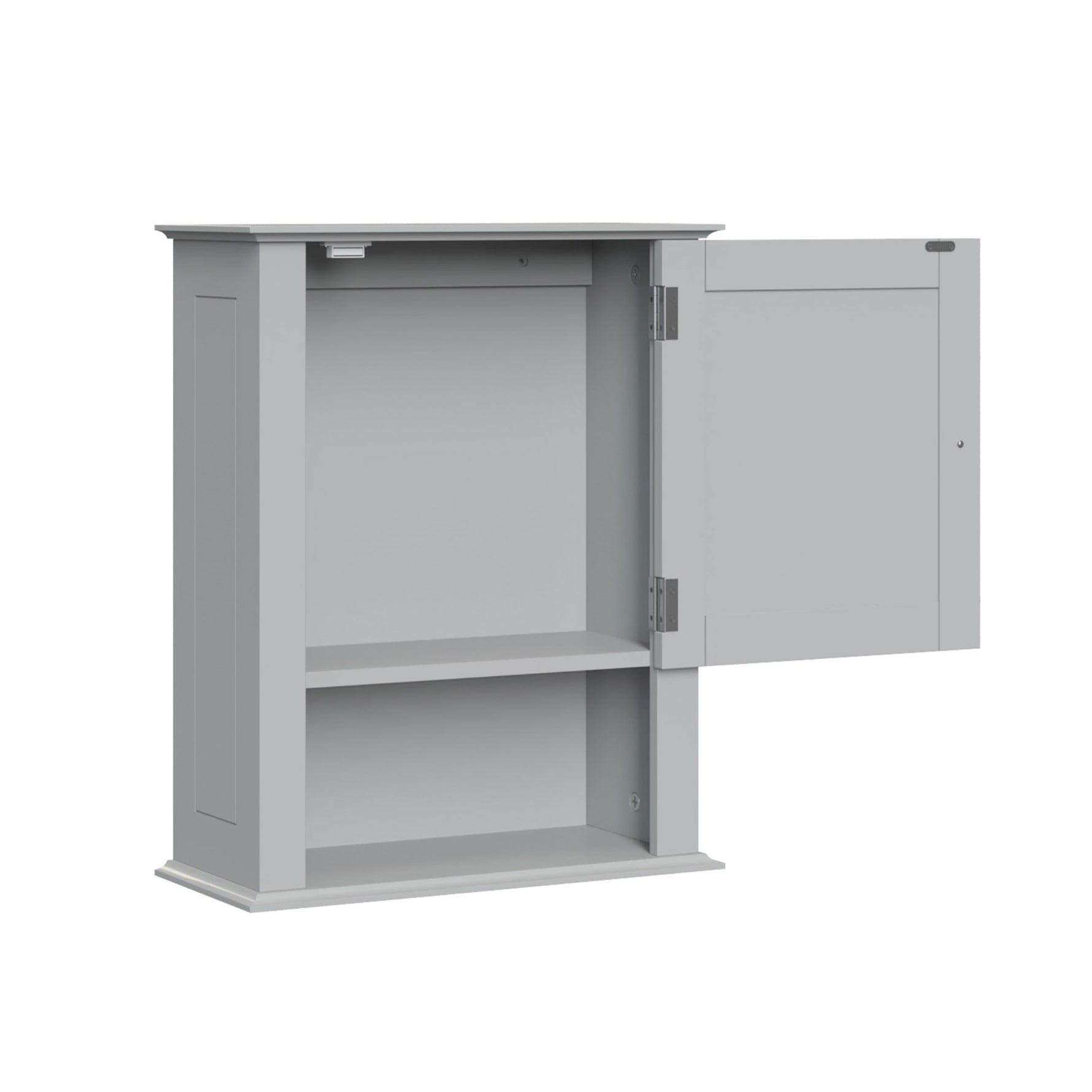 RiverRidge Ashland Single Door Wall, Gray Cabinet,Grey