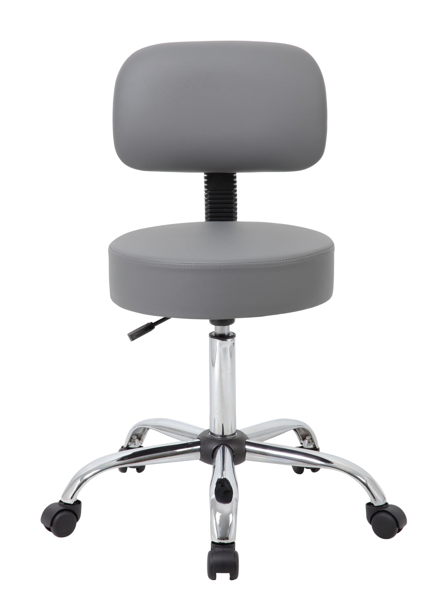 Boss Office Products Antimicrobial Vinyl Medical Spa Stool in Black