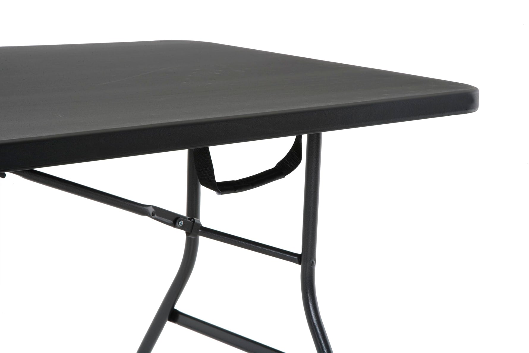 COSCO 6 ft. Fold-in-Half Banquet Table w/Handle, Black