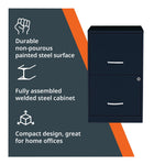 NuSparc 2 Drawer Locking Filing Cabinet | Pre-Assembled Steel Construction | Space-Saving Design is Perfect for Home and Small Office | Letter-Size | Assembled in North America