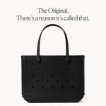 BOGG BAG Original Large Tote – 19” x 14” x 9” – Durable, Washable, Tip-proof – Beach, Pool, Boat, Work, Sports (Lbd Black)