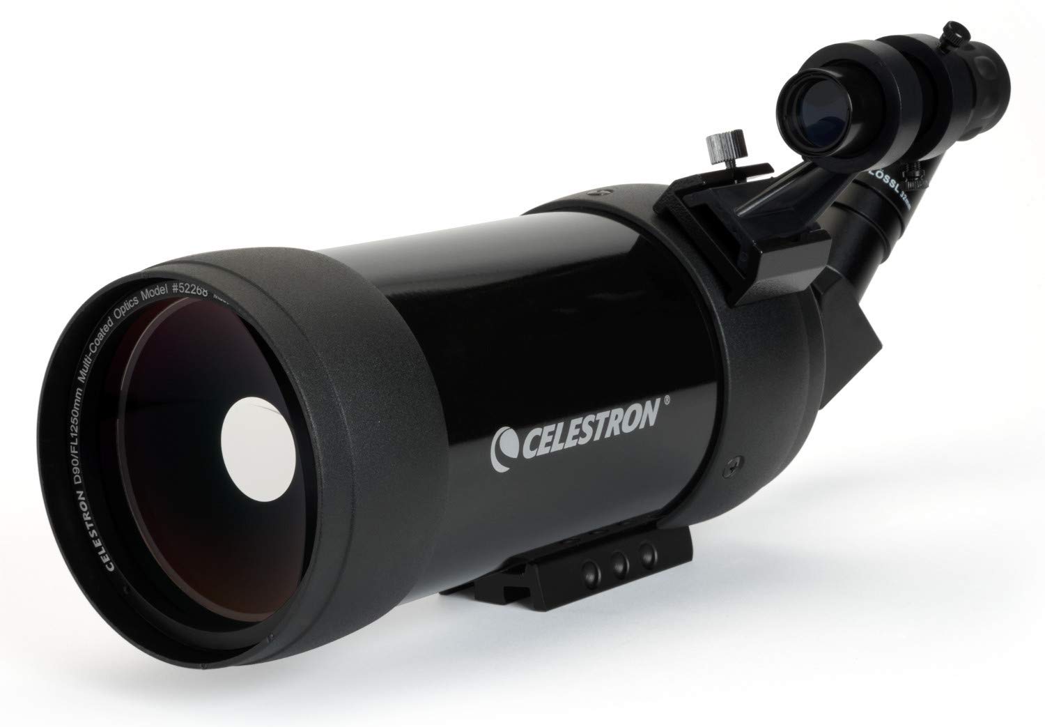 Celestron – MAK 90mm Angled Spotting Scope – Maksutov Spotting Scope – Great for Long Range Viewing – 39x Magnification with 32mm Eyepiece – Multi-Coated Optics – Rubber Armored