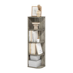 Furinno LUDER Book Shelf, 5-Cube Bookshelf, Reversible Bookcase, 9.4 x 19.5 x 31.5, Easy Assembly, for Living Room, Bedroom, Home Office, White