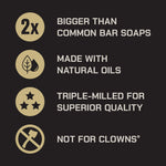 Duke Cannon Big Brick of Soap – Sandalwood + Lavender Scent – Large Triple-Milled Bar Soap for Men, Long-Lasting, Moisturizing with Natural Oils, Supports U.S. Veterans, Midnight Swim (10 oz.)