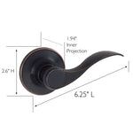 Design House 700534 Springdale Privacy Bed and Bath Door Lever Oil Rubbed Bronze