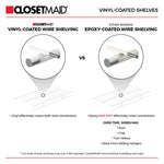 ClosetMaid ShelfTrack Wire Closet Organizer System, Adjustable from 5 to 8 Ft., with Shelves, Clothes Rods, Hardware, Durable Steel, White
