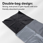 Camco Toilet Waste Bags - Features a Biodegradable Powder & Leak Proof Double Bag Design - Great for Camping, RVing, Hiking, or Boating - 10-Pack (41548)
