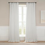 HPD Half Price Drapes - Faux Linen Curtains for Living Room (1 Panel) - 50W X 96L - Textured Room Darkening Curtains for Bedroom 96 Inches Long - Drapes for Home Decor, Birch