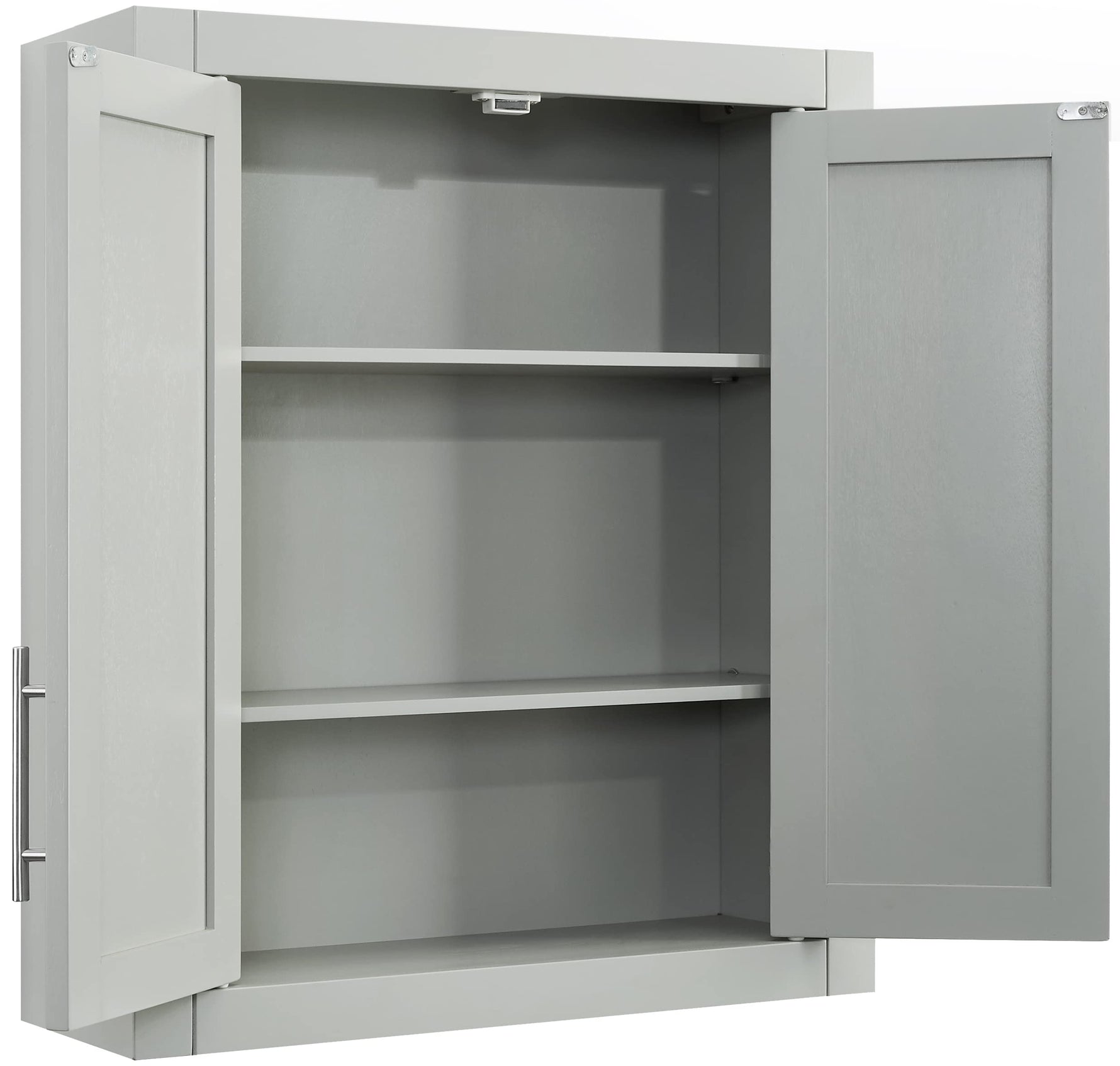 Crosley Furniture Savannah Wall Mounted Bathroom Storage Medicine Cabinet with Shelves, White