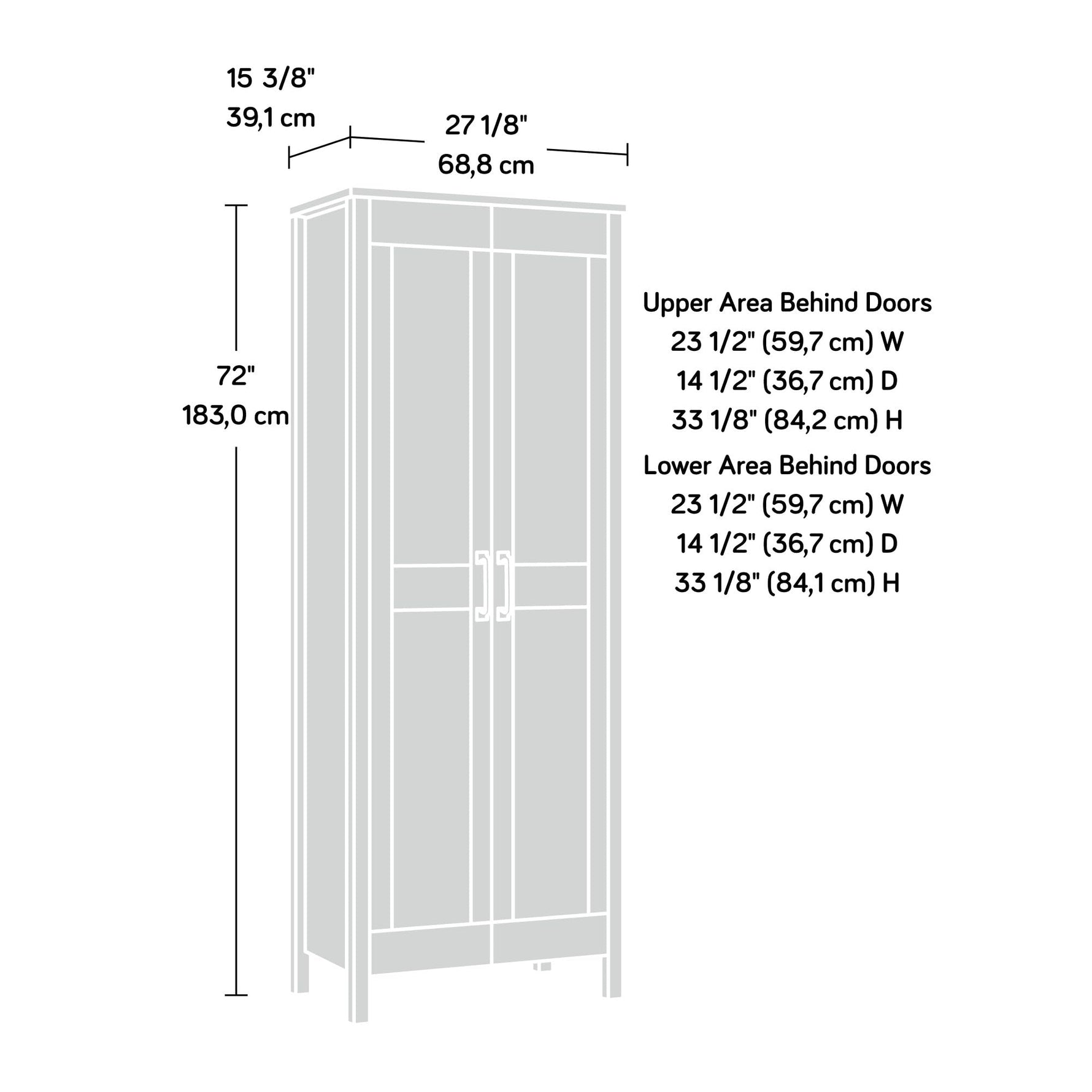 Sauder Miscellaneous Storage, Two-Door Storage Cabinet, in Spring Maple Finish