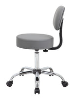 Boss Office Products Antimicrobial Vinyl Medical Spa Stool in Black