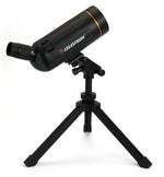 Celestron Mini Mak 70mm Angled Spotting Scope – Maksutov Spotting Scope – Great for Long Range Viewing – 25–75x Zoom Eyepiece – Multi-Coated Optics – Rubber Armored – Tabletop Tripod Included