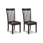 Signature Design by Ashley Hammis Rake Back Dining Room Chair, Set of 2, Dark Brown