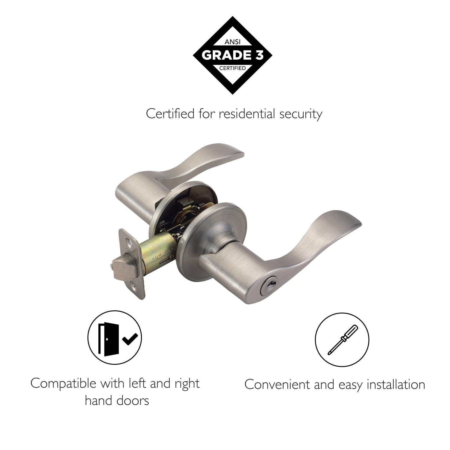 Design House 700534 Springdale Privacy Bed and Bath Door Lever Oil Rubbed Bronze