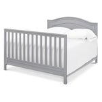 Davinci Charlie 4-in-1 Convertible Crib - GREENGUARD Gold Certified - Converts from Baby Crib to Toddler Bed, Daybed, and Full-Size Bed Effortlessly - 4 Adjustable Heights - Wooden White Baby Bed