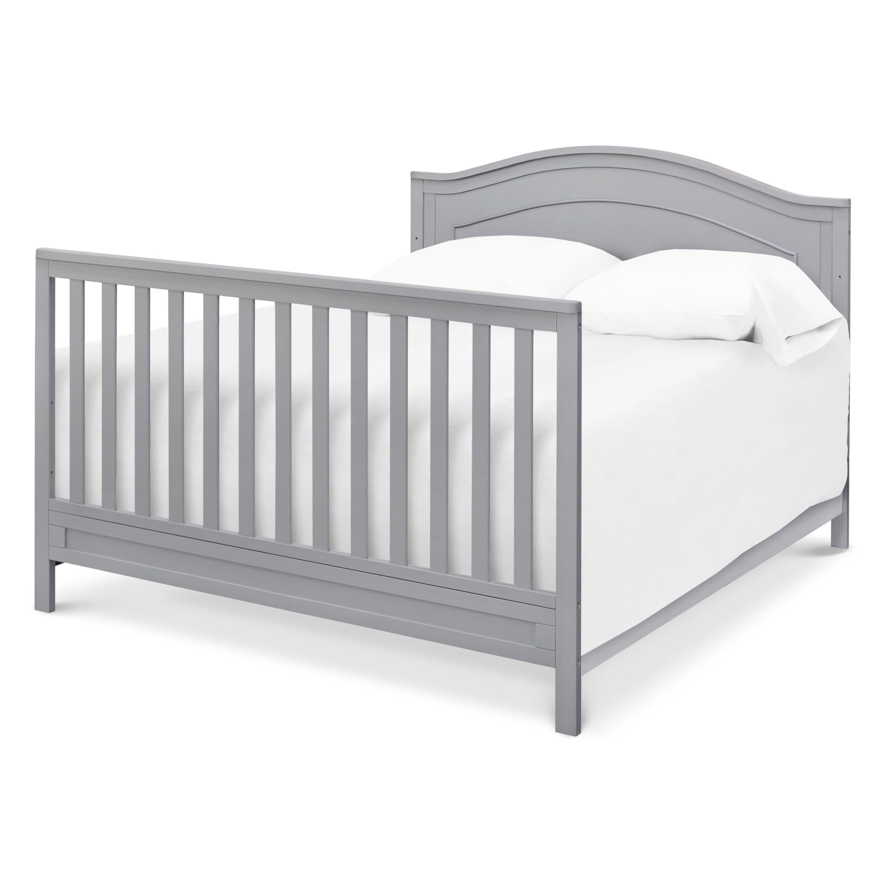 Davinci Charlie 4-in-1 Convertible Crib - GREENGUARD Gold Certified - Converts from Baby Crib to Toddler Bed, Daybed, and Full-Size Bed Effortlessly - 4 Adjustable Heights - Wooden White Baby Bed
