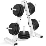 Weight Plate Rack, Weight Tree, Home Gym Storage Stand, Holds 300 lbs