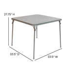 Flash Furniture Madelyn 33.5" Square Folding Multipurpose Card Table with Padded Vinyl Top, Portable Folding Game Table for 4 Players, Black