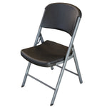 LIFETIME 80407 Commercial Grade Folding Chairs, 4 Pack, Black/Silver