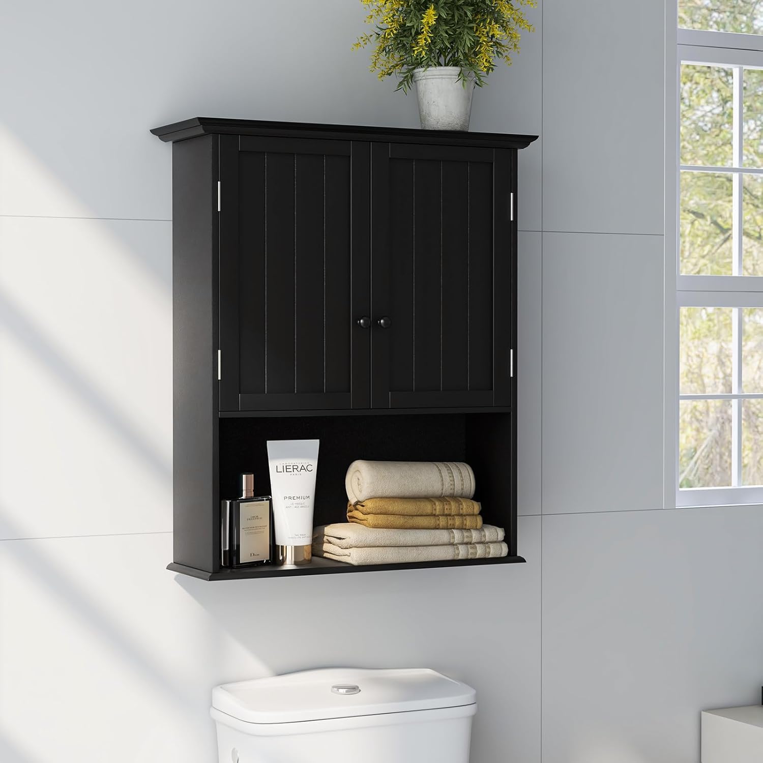28" H x 23.5" W Wall Mount Medicine Cabinets with Adjustable Shelf and 2-Door for Bathroom Laundry Living Room