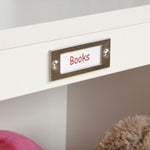 Sauder Pogo Toy Storage Chest Organizer, Kids Bookcase, Toy Box Bin for Bedroom, Living Room, in Soft White finish