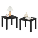 Furinno Classic Homey Square Parsons Side End Table, 1-Pack, Black