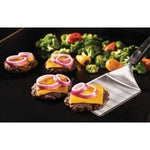 Blackstone 5462 Hamburger Kit (3 Piece) – Metal Flipper Spatula Turner, Basting Cover & Hamburger Press Patty Stainless Steel Burger Maker Set for Bacon, Steak–Griddle Accessories for Grilling, Black