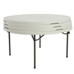 LIFETIME 480301 Commercial Round Folding Table (4 Pack), 5', White