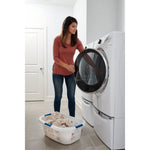 Rubbermaid Laundry Basket XL Hip-Hugger Basket 2.1-Bushel White Laundry Storage/Bathroom/Bedroom/Home Closet