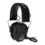 WALKER'S Razor Rechargeable Electronic Muff - HD Speakers 21dB NRR Compact Collapsible Hunting Shooting Hearing Protection Earmuffs, USB Charging Cable Included, Black