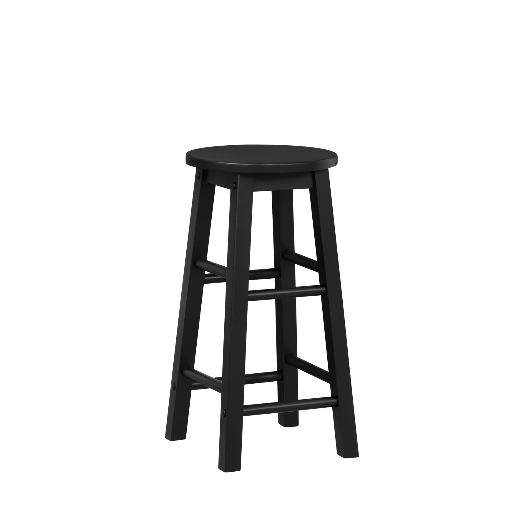 Linon Natural Barstool with Round Seat, 24-Inch