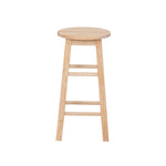 Linon Natural Barstool with Round Seat, 24-Inch