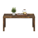 Furinno CLASSIC Coffee Table, Modern Rectangle Coffee Table with 1.8" Triple Thick Tabletop, Side Table, Toolless Assembly, for Living Room, Home Office, Black