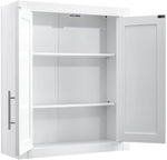 Crosley Furniture Savannah Wall Mounted Bathroom Storage Medicine Cabinet with Shelves, White