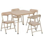 Flash Furniture Mindy Kids 5-Piece set Folding Square Table and Chairs Set for Daycare and Classrooms, Children's Activity Table and Chairs Set, Multicolor