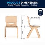 Flash Furniture Emmy Adjustable Classroom Activity Table with 6 Stackable Chairs, Plastic Activity Table for Kids, 23.625" W x 47.25" L, Blue/Gray