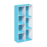 Furinno LUDER Book Shelf, 5-Cube Bookshelf, Reversible Bookcase, 9.4 x 19.5 x 31.5, Easy Assembly, for Living Room, Bedroom, Home Office, White