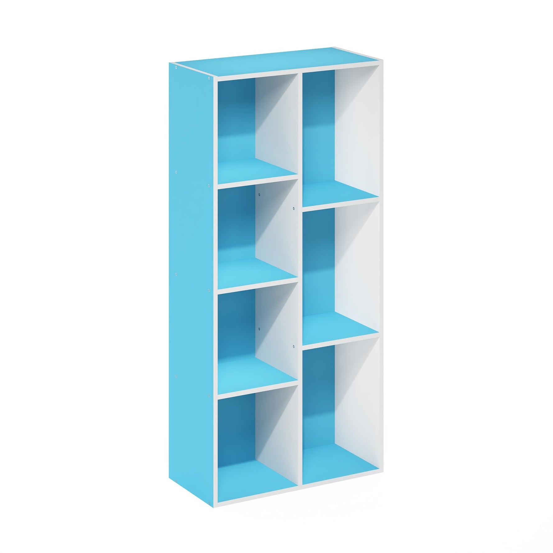 Furinno LUDER Book Shelf, 5-Cube Bookshelf, Reversible Bookcase, 9.4 x 19.5 x 31.5, Easy Assembly, for Living Room, Bedroom, Home Office, White
