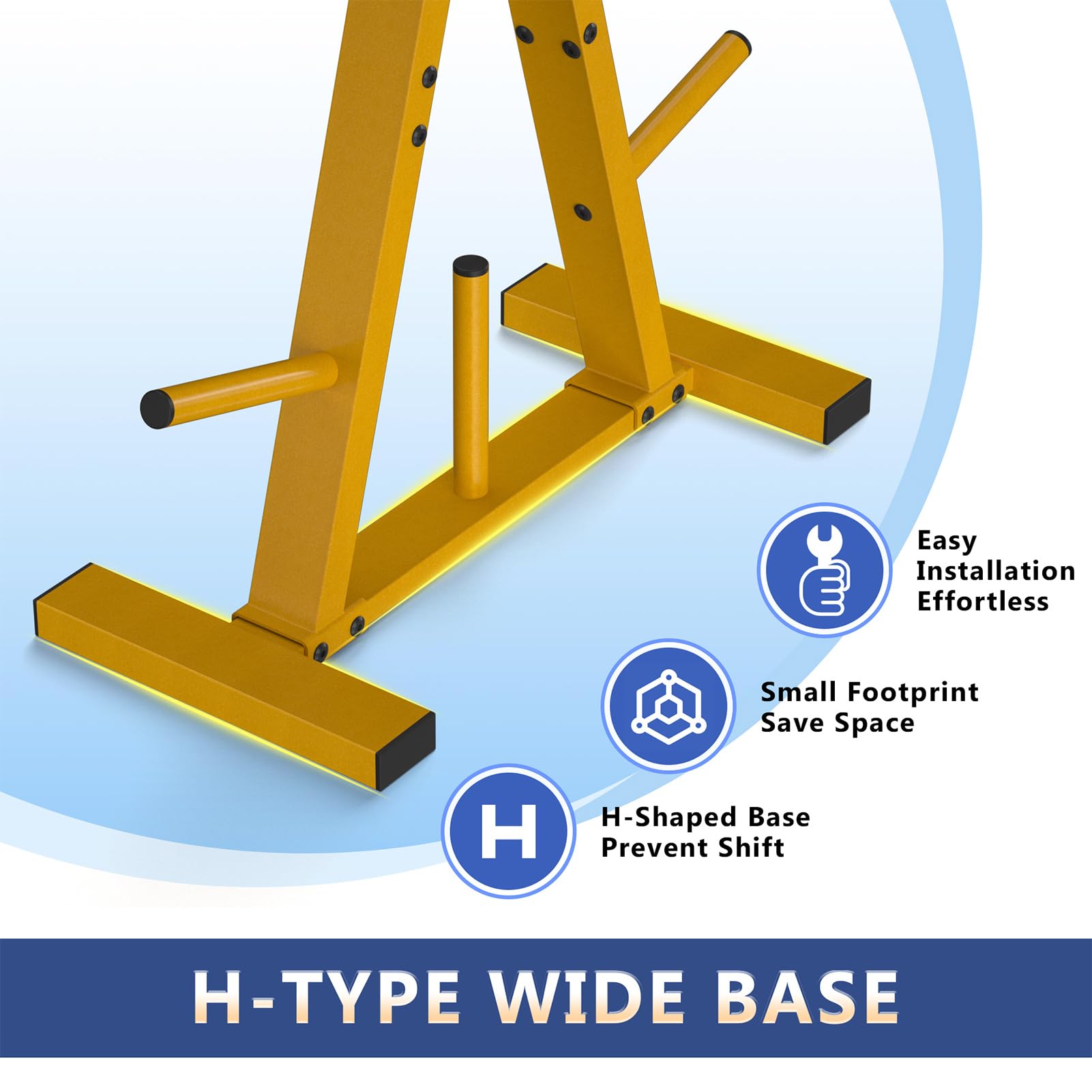 Weight Plate Rack, Weight Tree, Home Gym Storage Stand, Holds 300 lbs